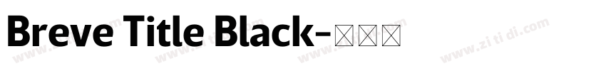 Breve Title Black字体转换 Breve Title Black字体转换